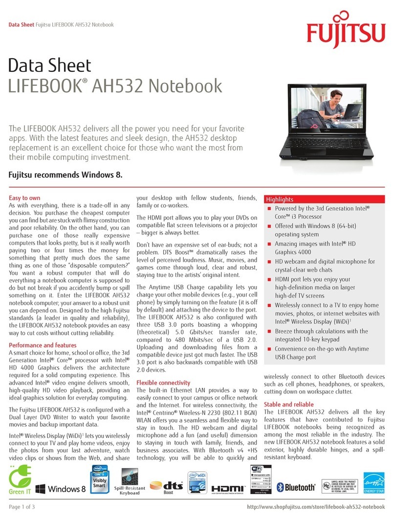 Fujitsu LIFEBOOK AH532 User manual