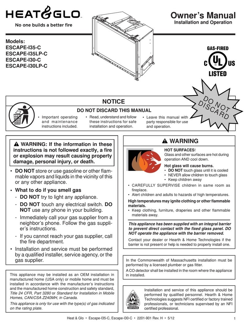 Heat & Glo ESCAPE-I35-C User manual