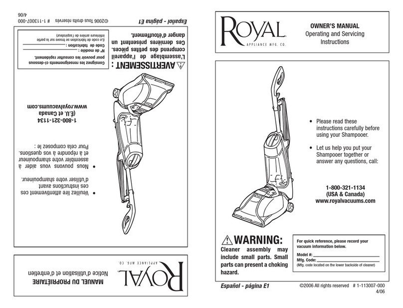 Royal Vacuum Cleaner owner's manual