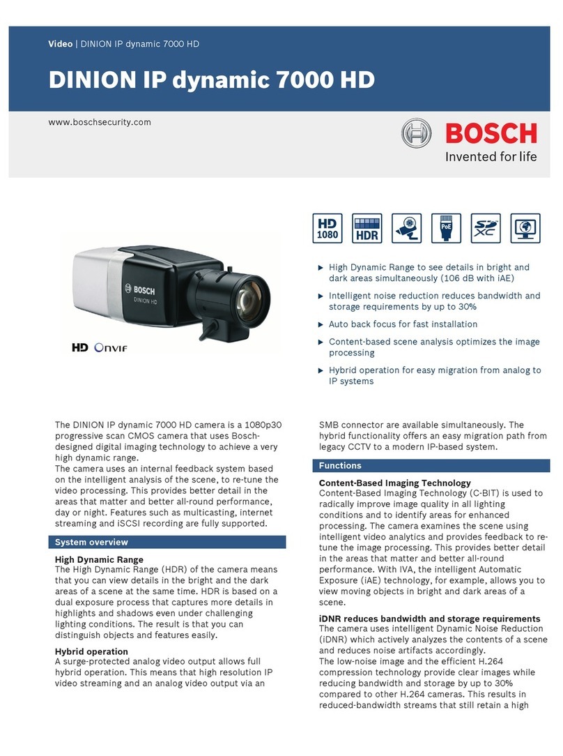 Bosch DINION IP starlight 7000 HD User manual