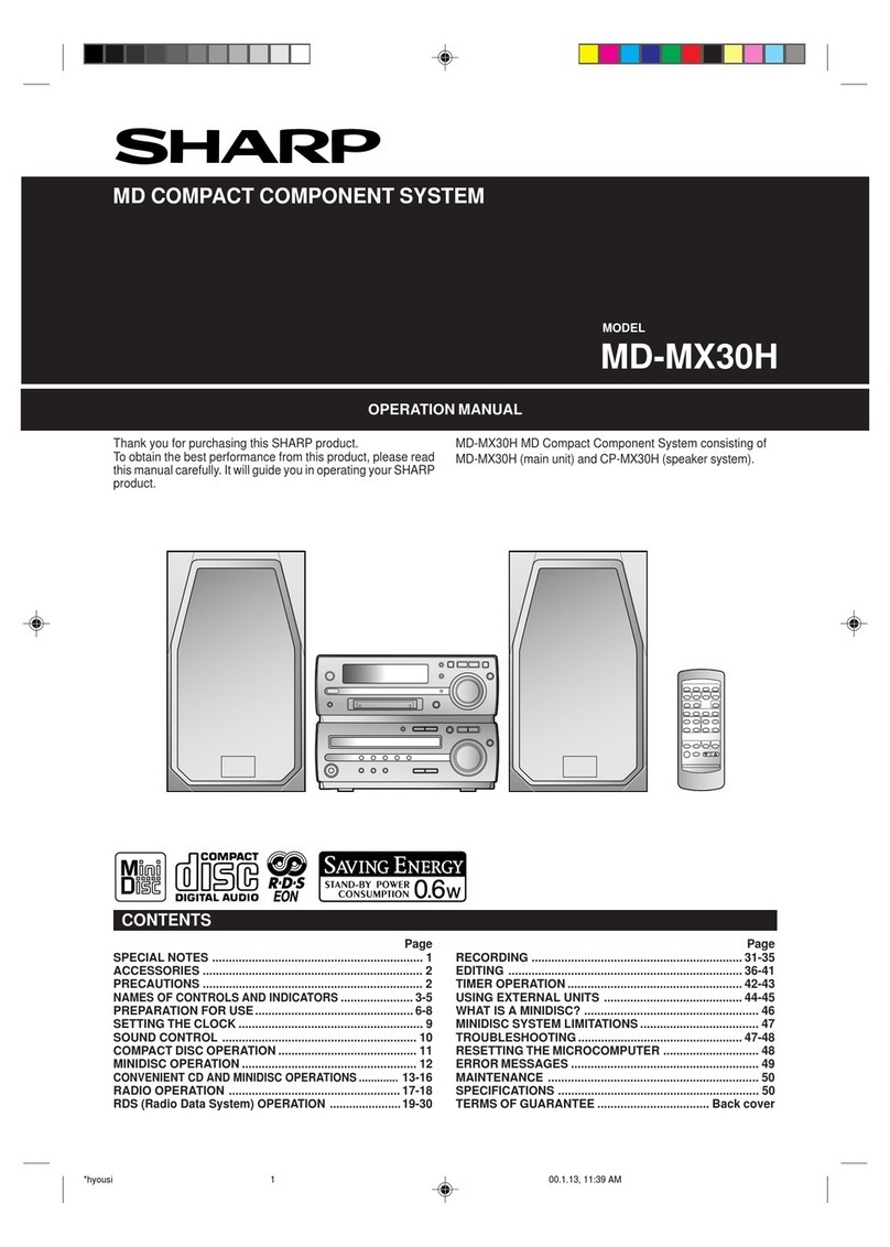 Sharp MD-MX30H User manual Sharp MD-MX30H User manual