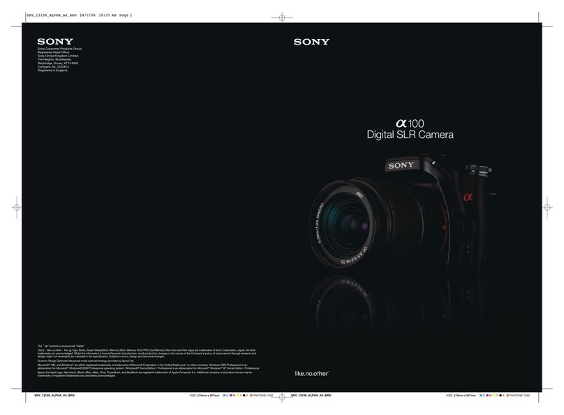 Sony Alpha 100 User manual