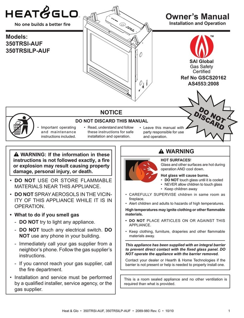 Hearth and Home Technologies 350TRSI-AUF owner's manual