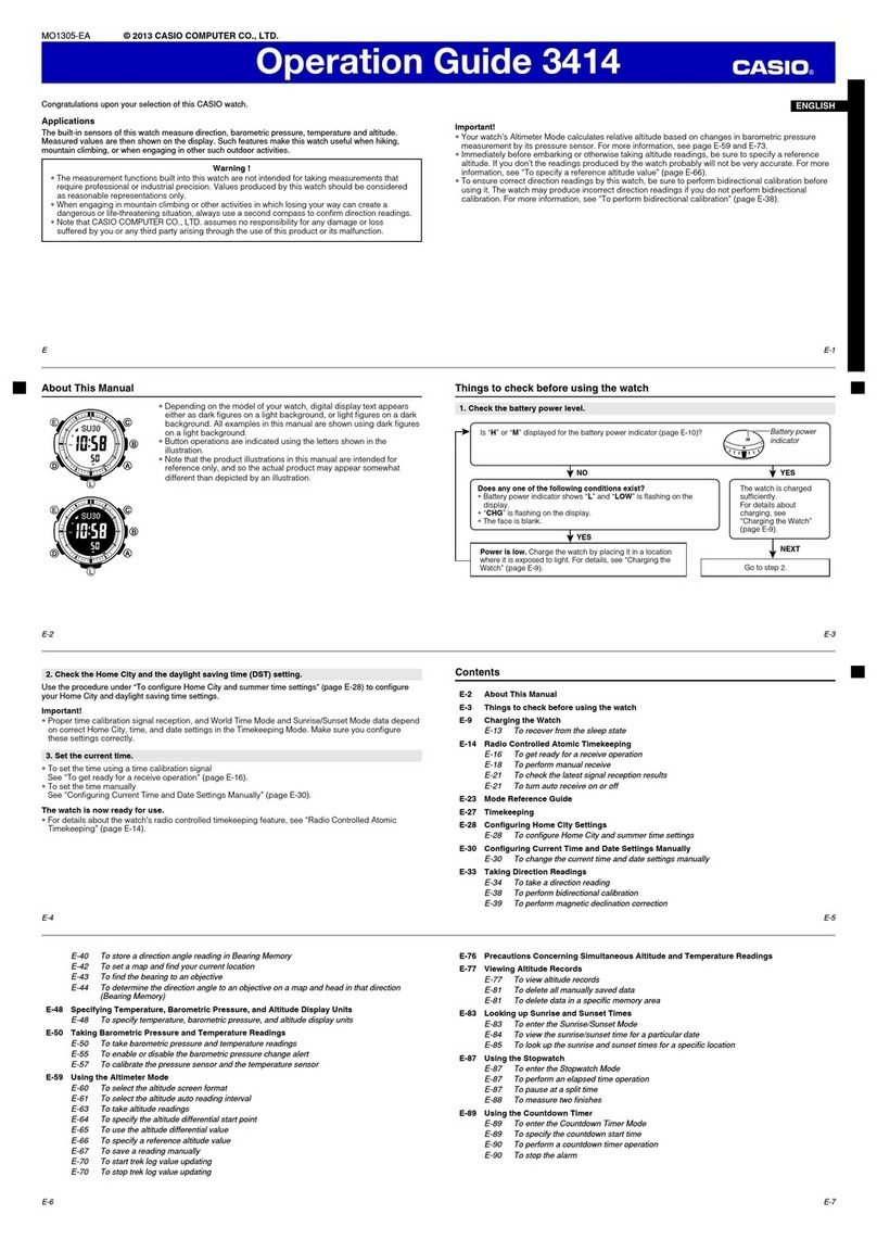 Casio 3414 Operation guide