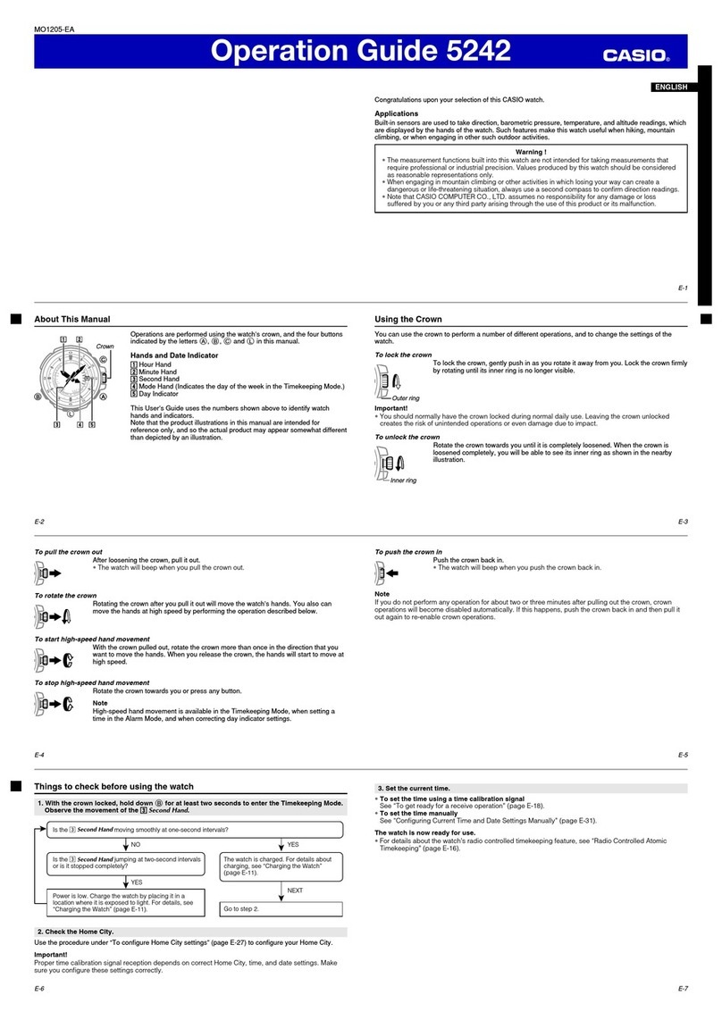 Casio 5242 User manual
