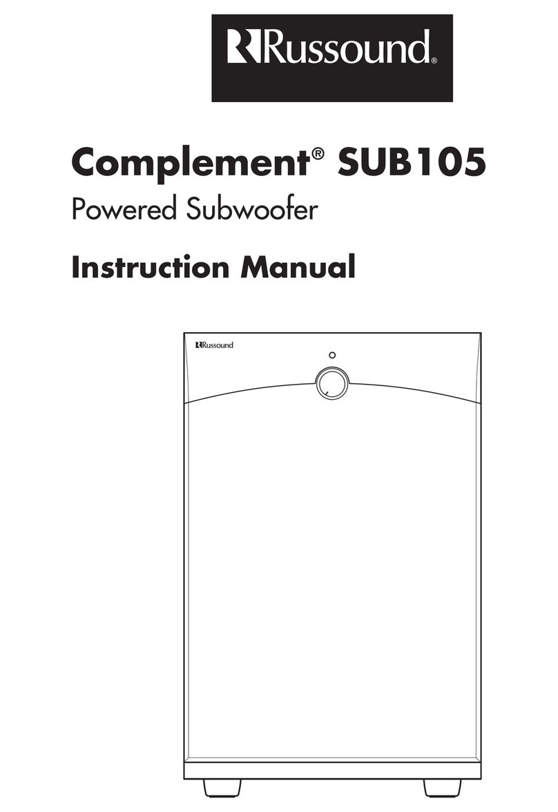 Russound Complement SUB105 instruction manual