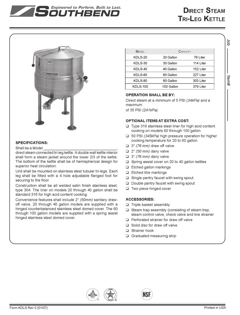 Southbend KDLS-80 User manual
