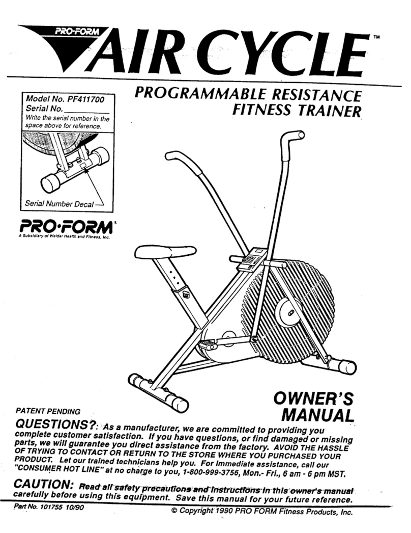 Pro-Form Air Cycle PF411700 User manual