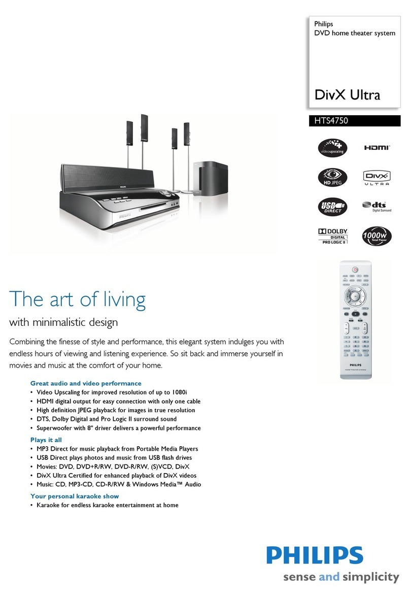 Philips DivX Ultra HTS4750 User manual