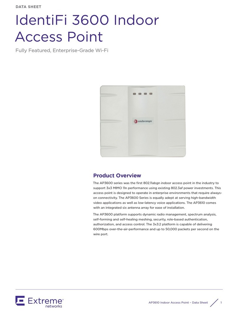 Extreme Networks IdentiFi 3600 User manual Extreme Networks IdentiFi 3600 User manual