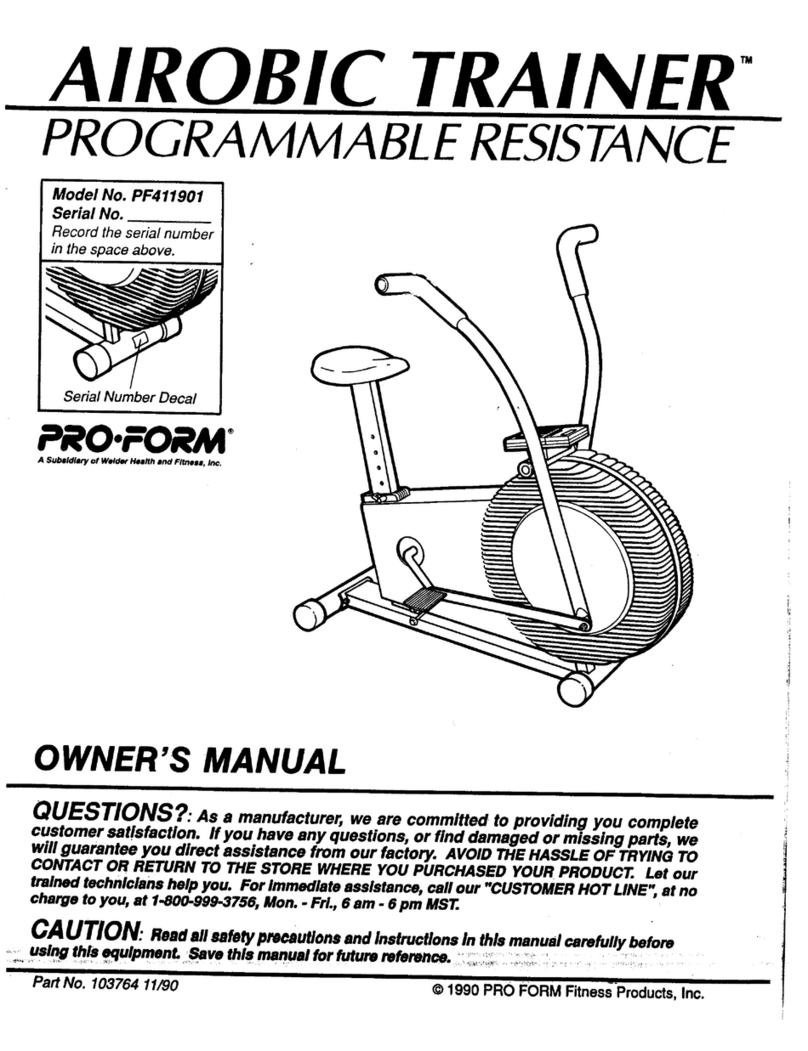 Pro-Form Airobic Trainer User manual