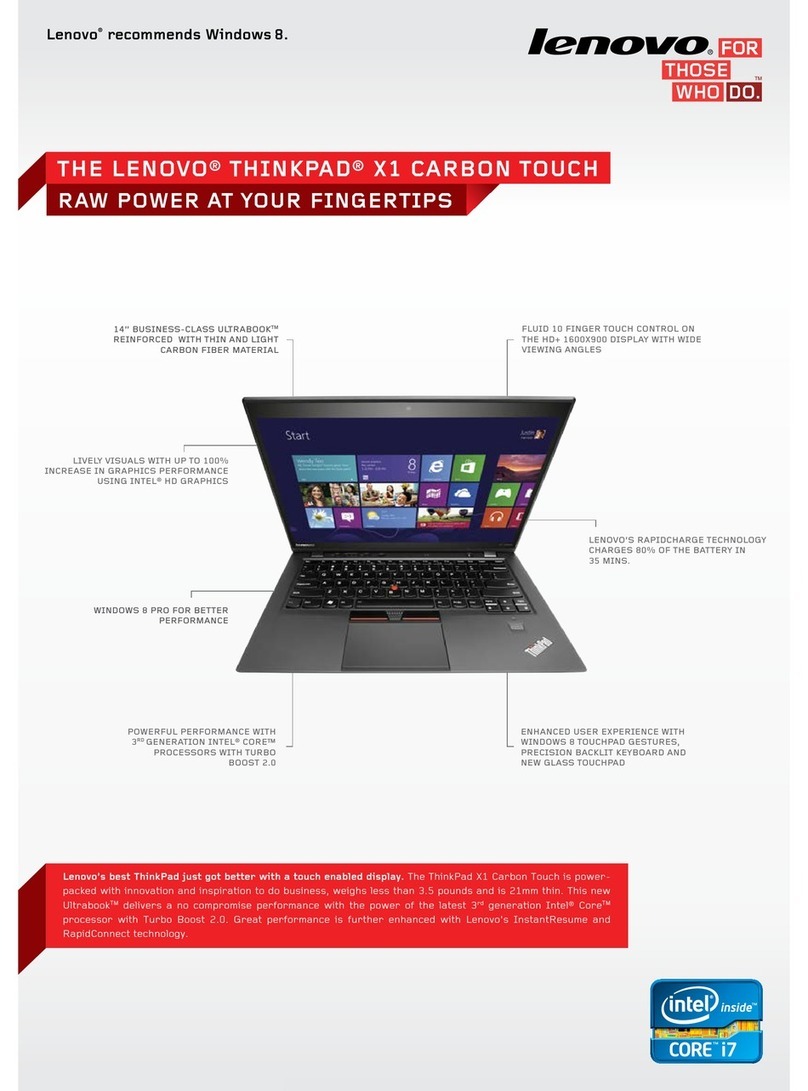 Lenovo thinkpad X1 caRbon touch User manual