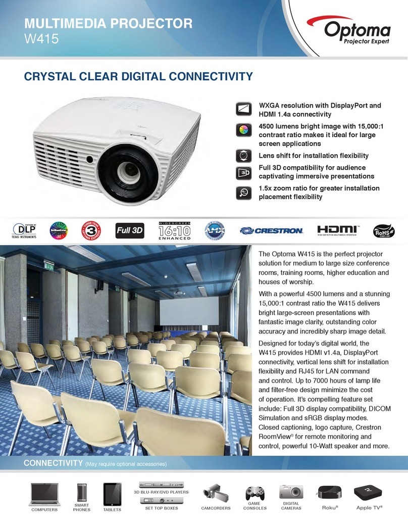 Optoma W415 User manual