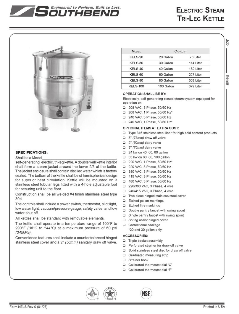 Southbend KELS-80 User manual