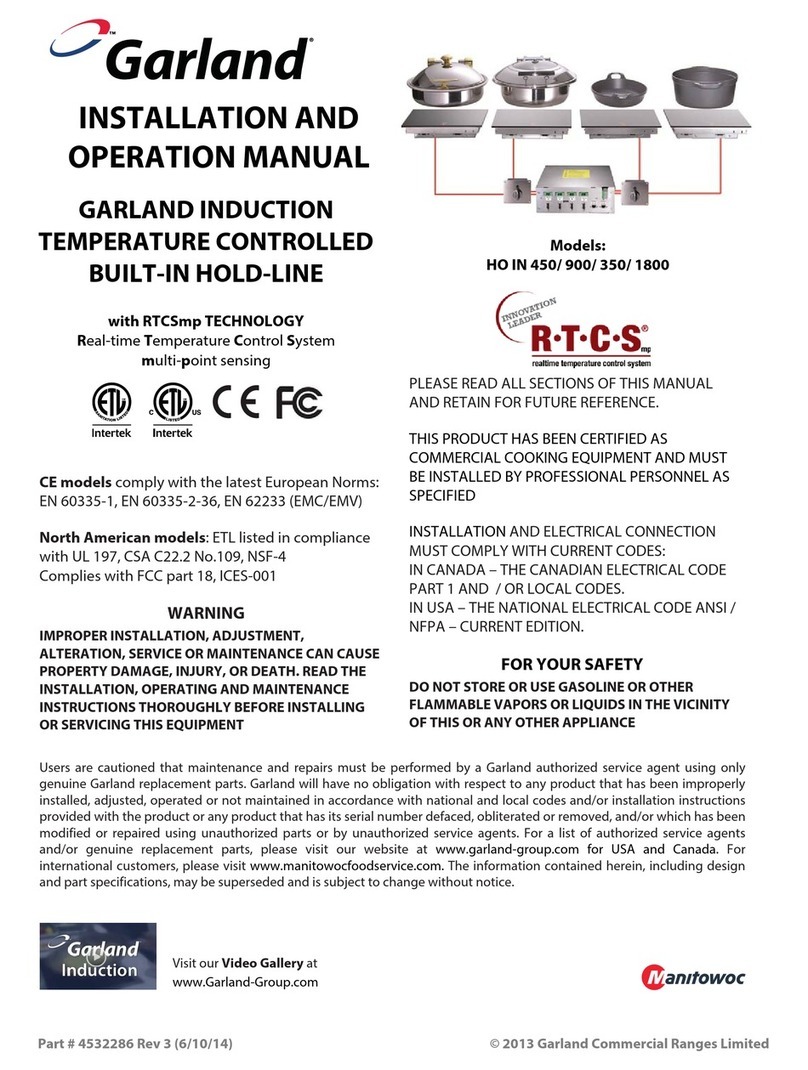 Garland HO IN 1800 Installation and operation manual