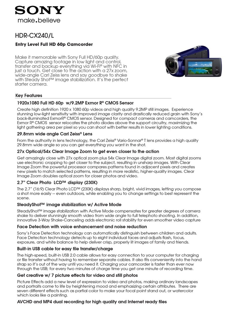 Sony Handycam HDR-CX240 User manual