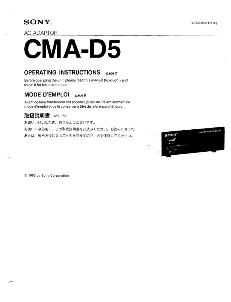 Sony CMA-D5 operating instructions