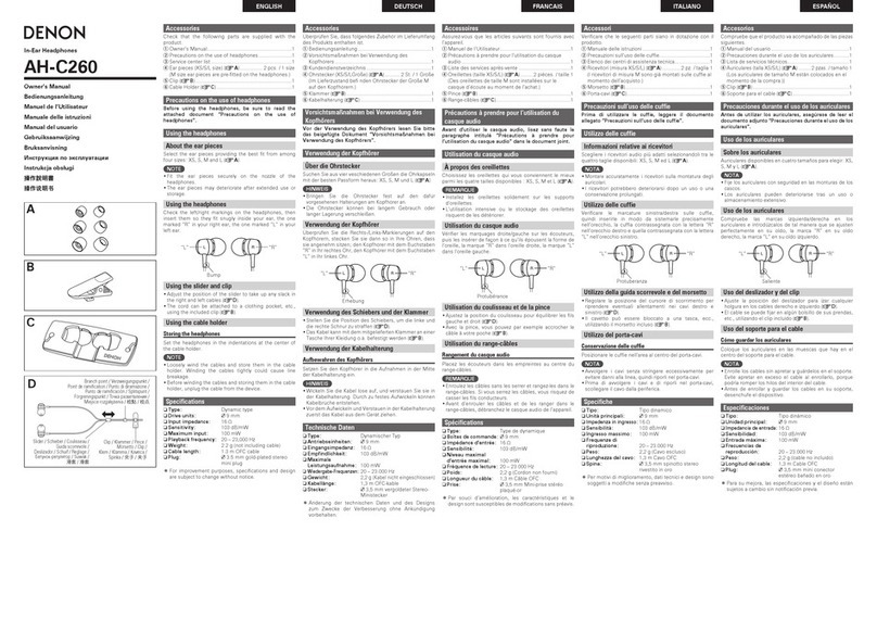 Denon AH-C260 owner's manual