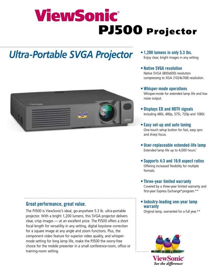 ViewSonic PJ500 User manual