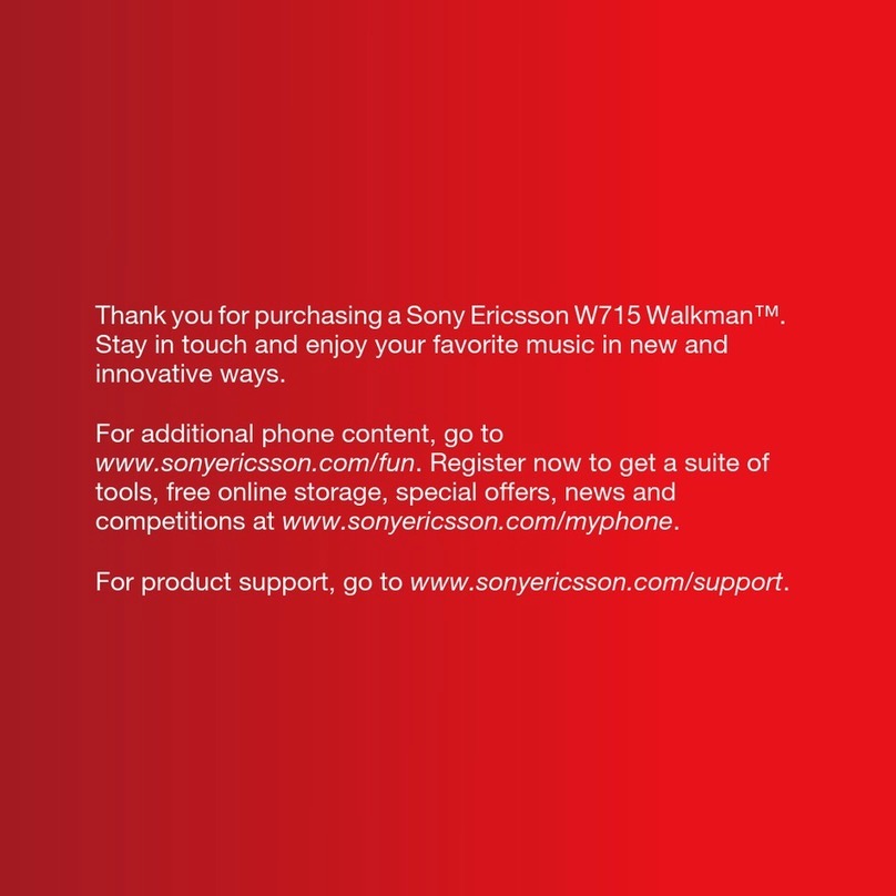Sony Ericsson Walkman W715 User manual