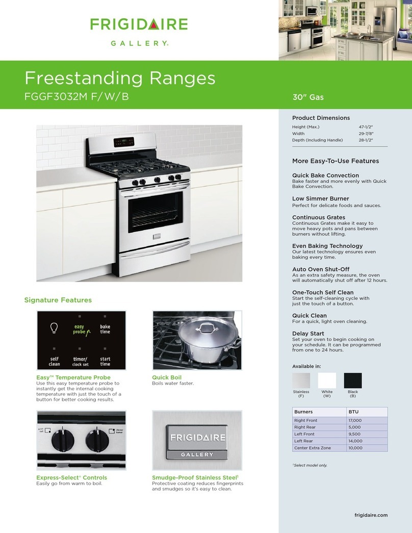 Frigidaire FGGF3032MF User manual