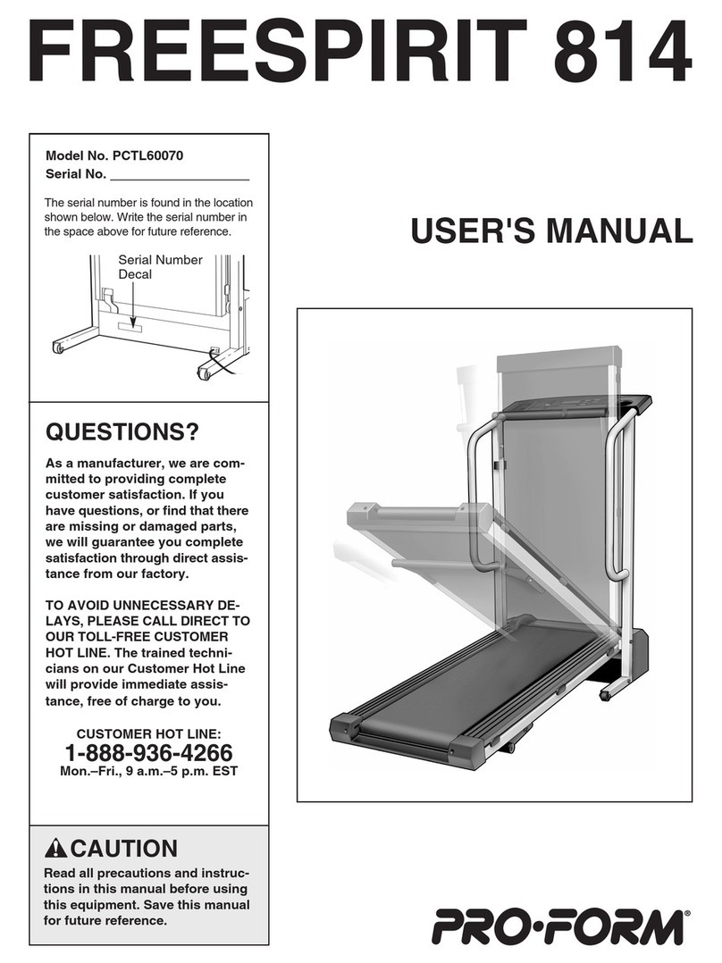 Pro-Form Freespirit 814 User manual