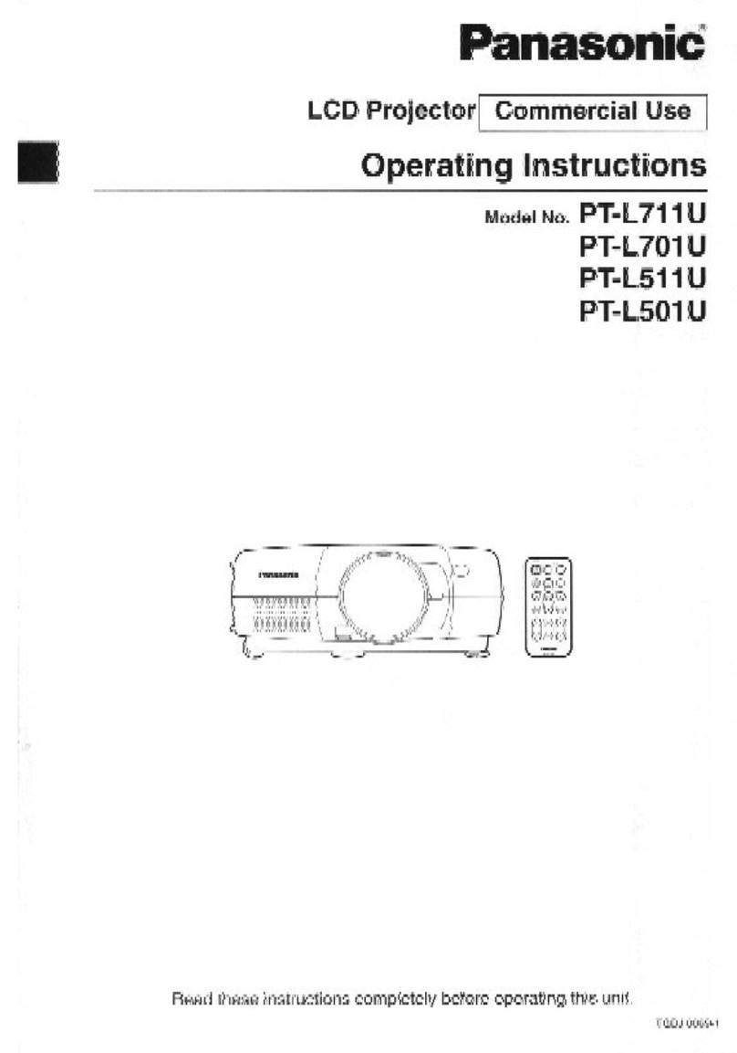 Panasonic PTL711U - LCD PROJECTOR User manual