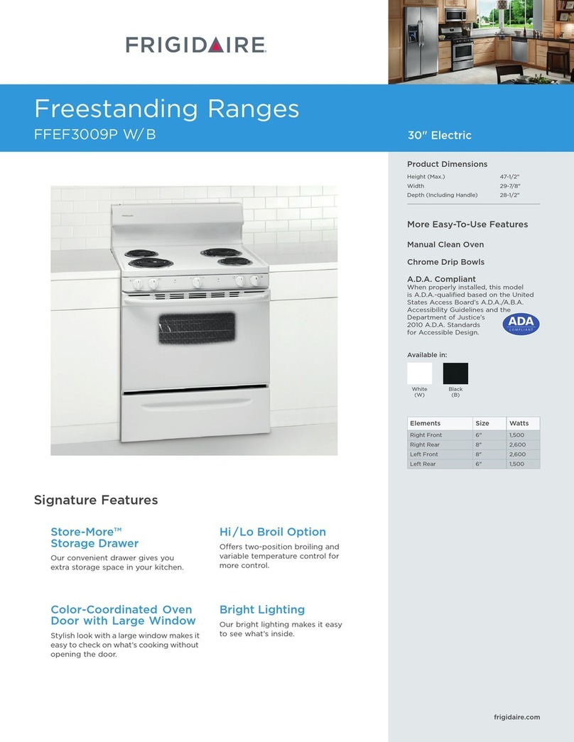 Frigidaire FFEF3009PW User manual