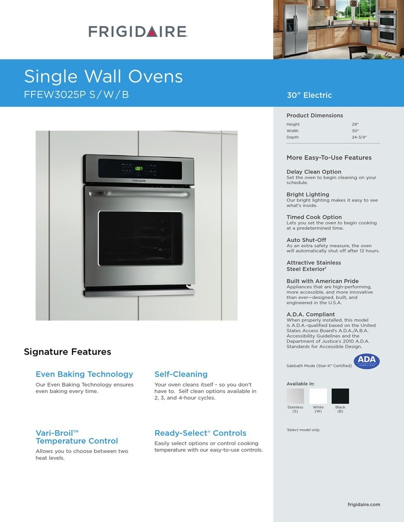 Frigidaire FFEW3025P User manual