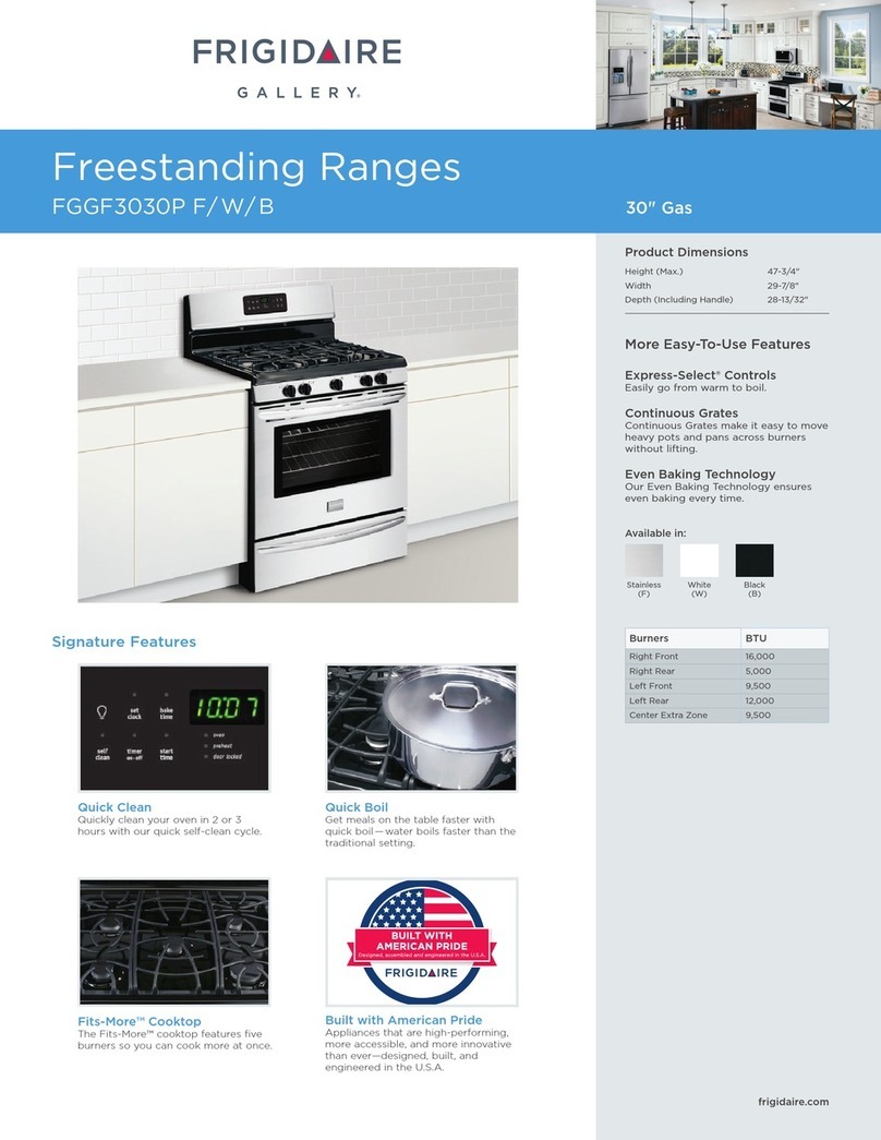 Frigidaire FGGF3030P Brochure & specs