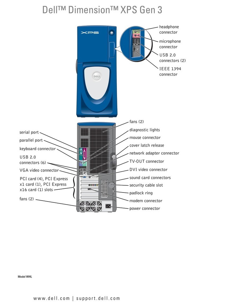 Dell DIMENSION XPS GEN 3 WHL user guide