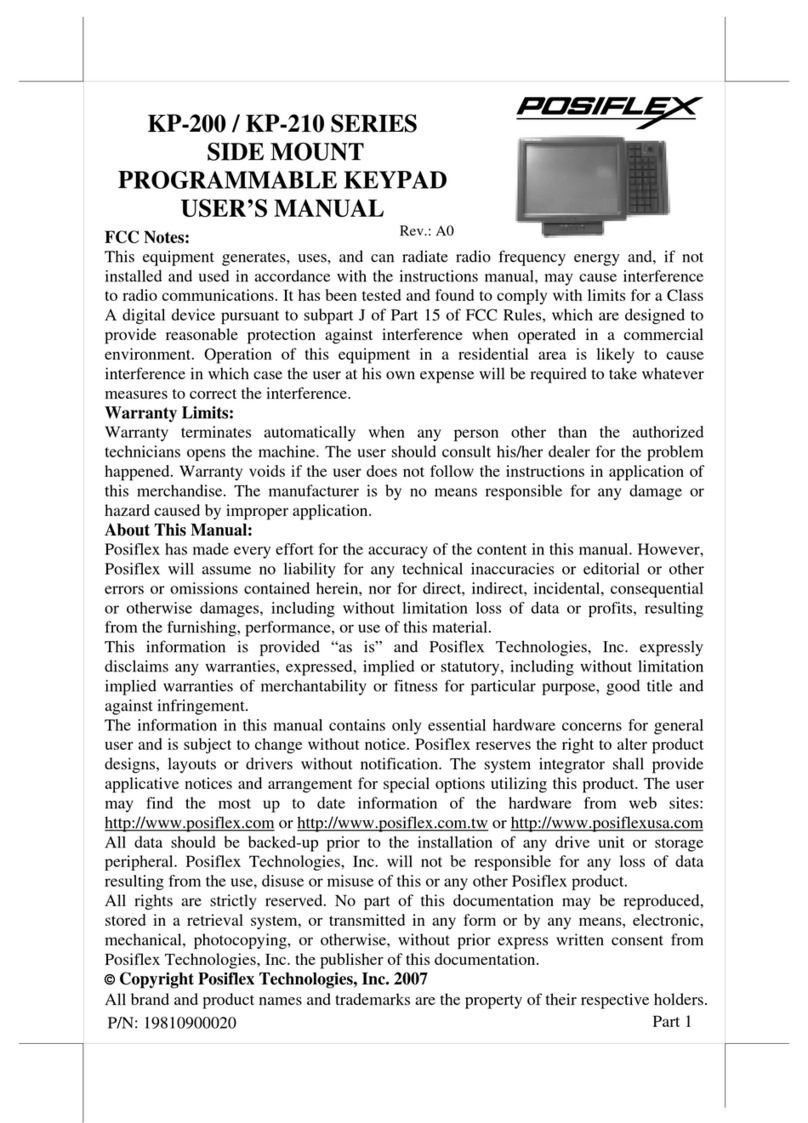 POSIFLEX KP-200 user manual