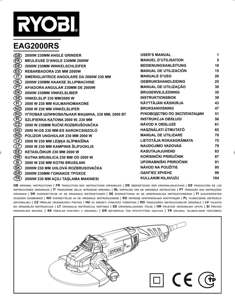Ryobi EAG2000RS user manual