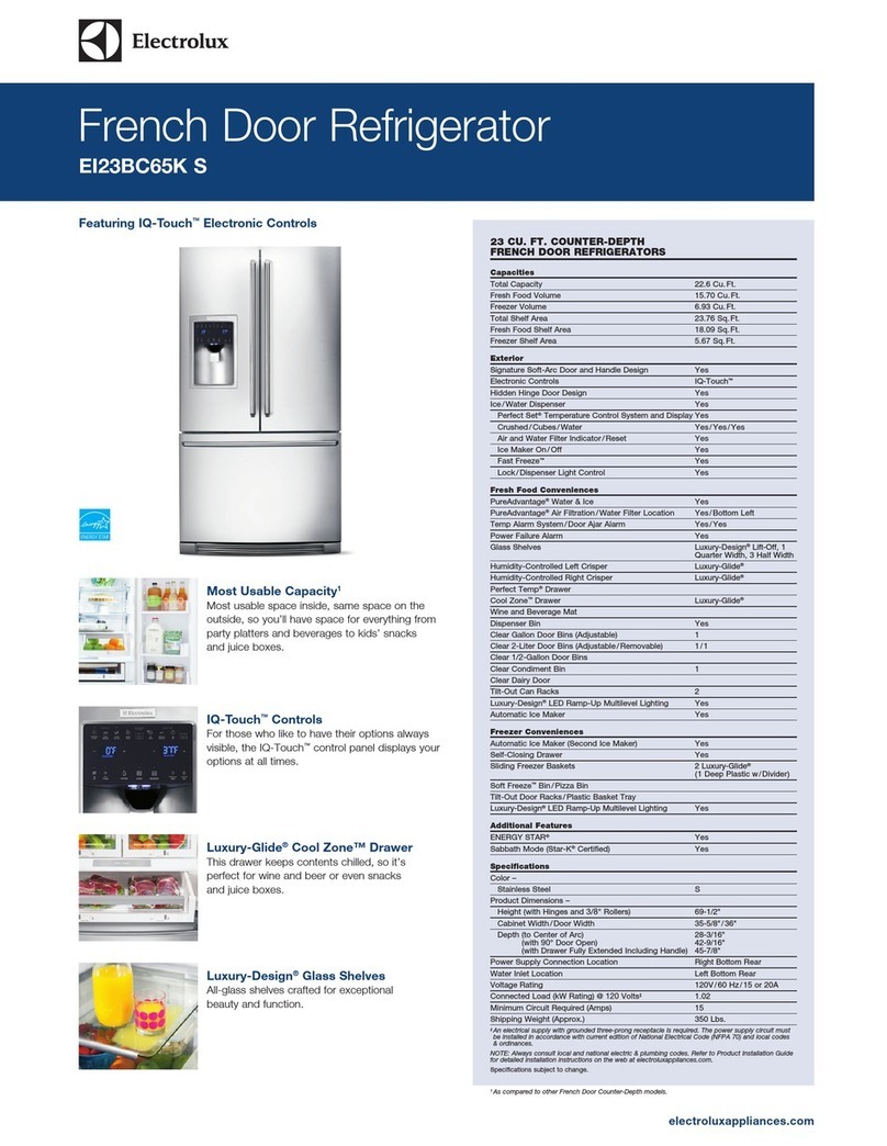 Electrolux EI23BC65KS Instruction sheet