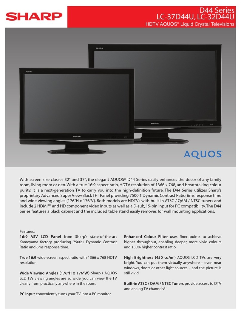 Sharp Aquos LC-37D44U User manual