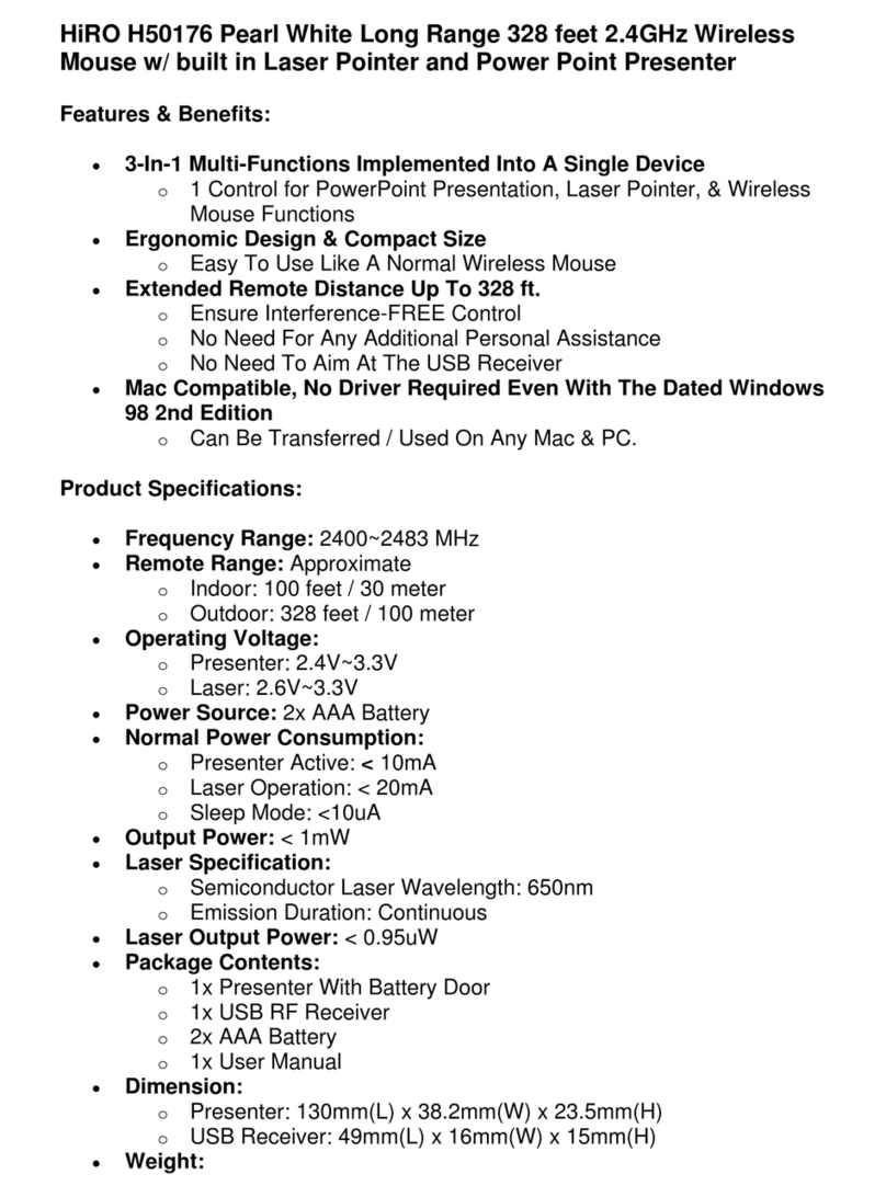 HiRO H50176 Specifications