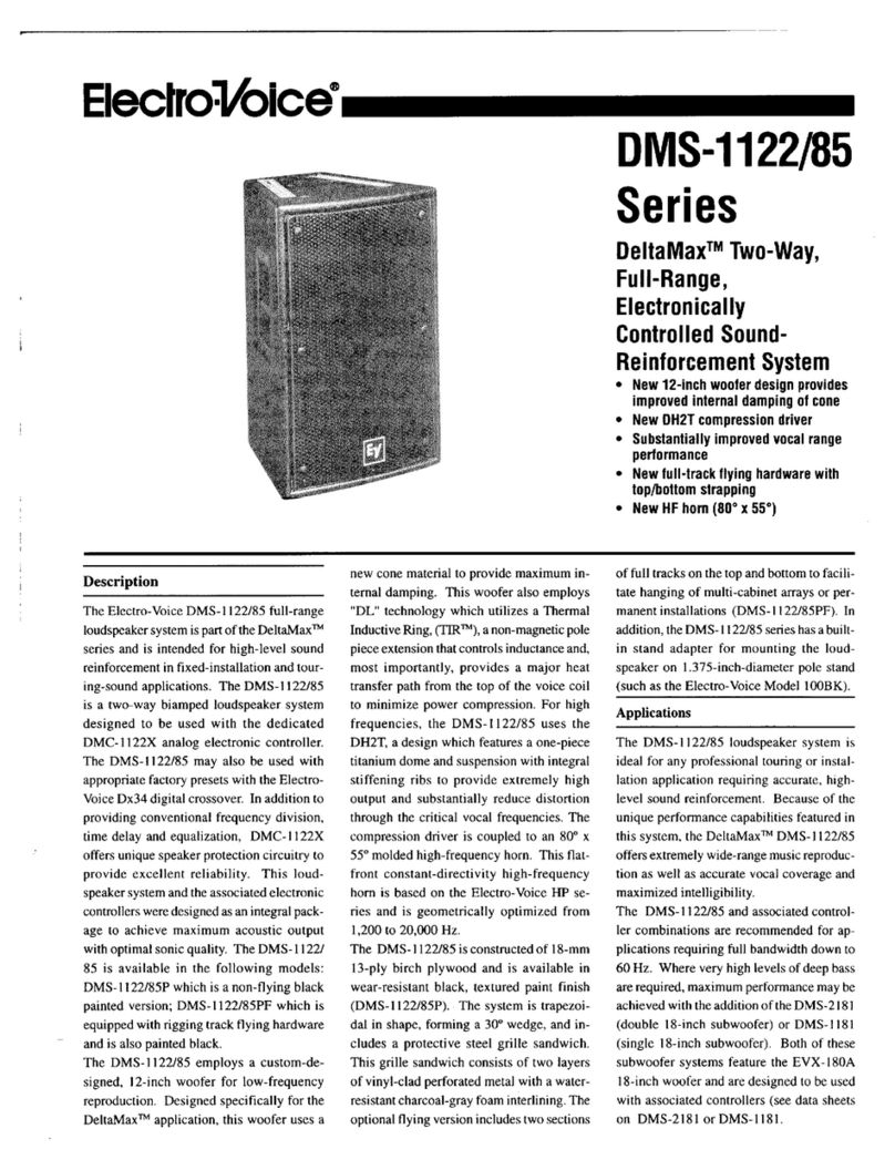 Electro-Voice DeltaMax DMS-1122/85 Series Brochure & specs