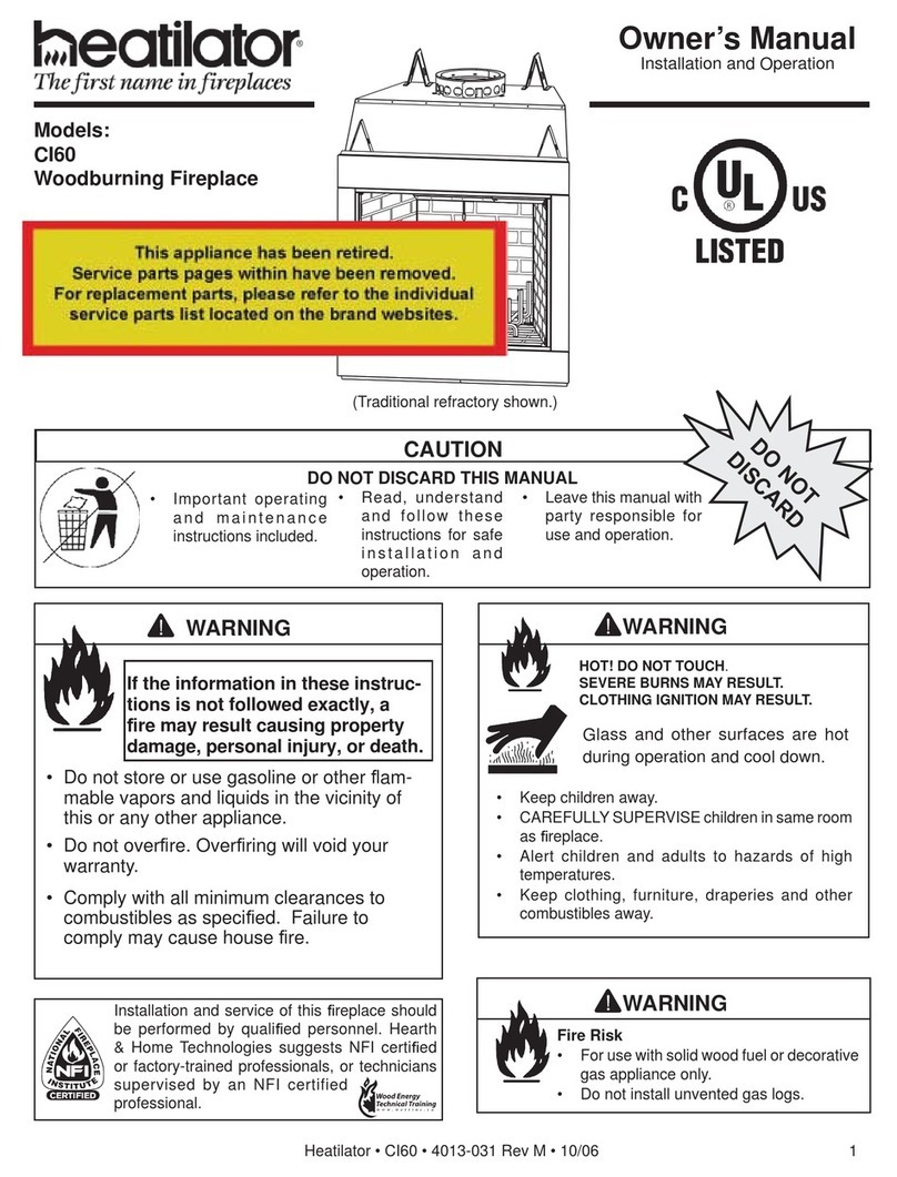 Heatilator Heatilator CI60 owner's manual