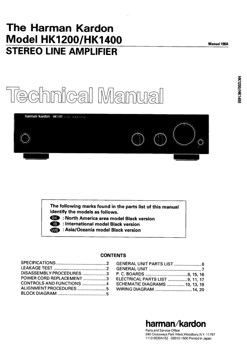 Harman Kardon HK1200 Technical manual