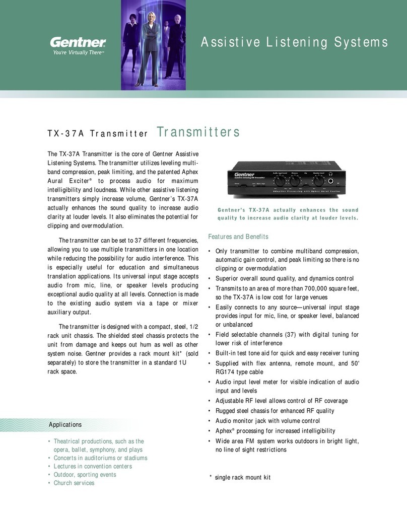 Gentner TX-37A Specifications