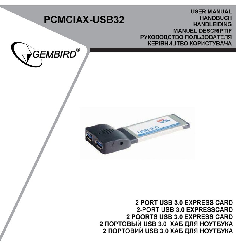 Gembird PCMCIAX-USB32 user manual