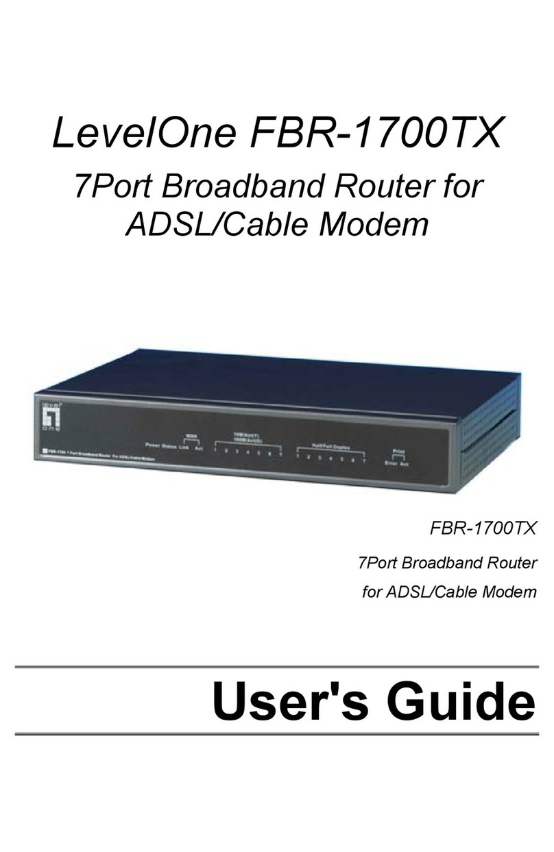 LevelOne FBR-1700TX User manual
