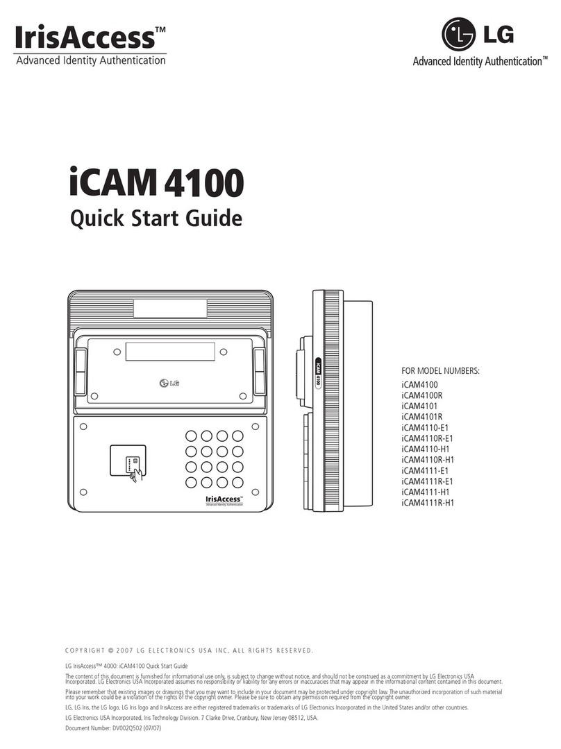 LG IrisAccess iCAM4100 quick start guide