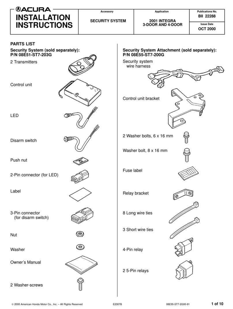 Acura P/N 08E51-ST7-203G User manual