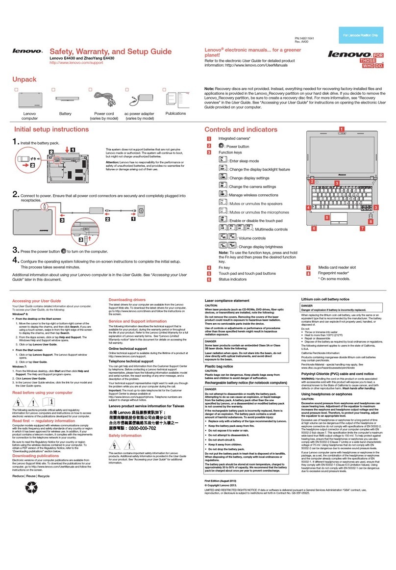 Lenovo ZhaoYang E4430 User manual Lenovo ZhaoYang E4430 User manual