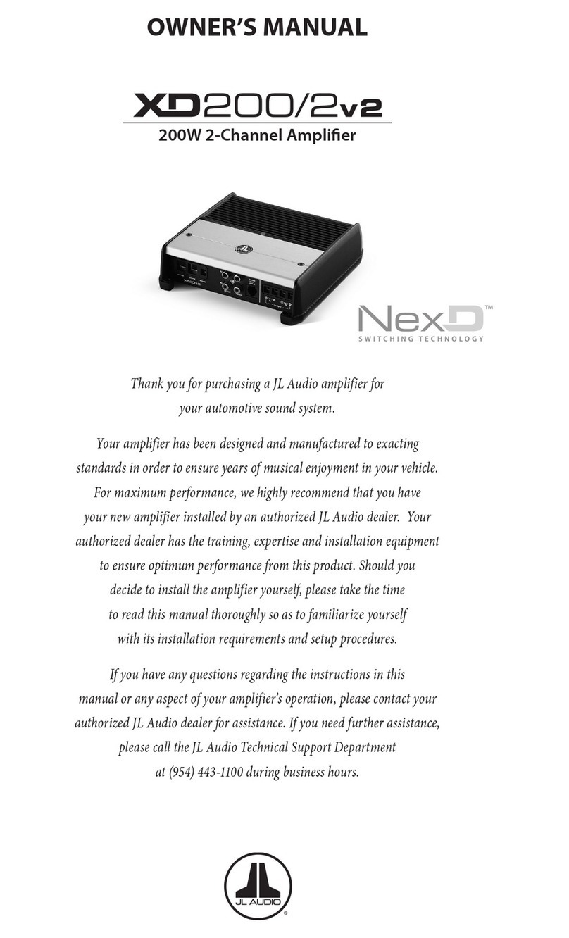 JL Audio XD200 owner's manual