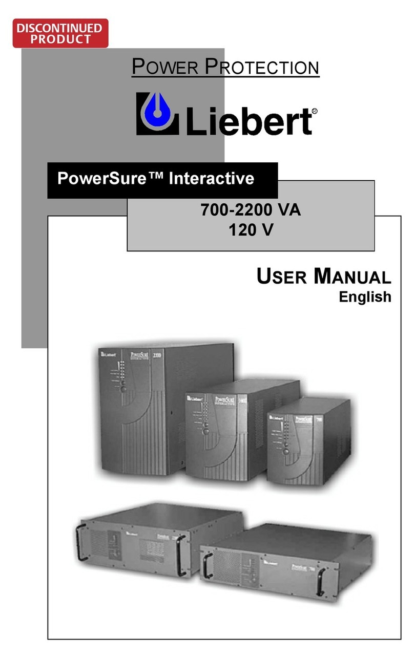 Liebert 700 VA user manual Liebert 700 VA user manual
