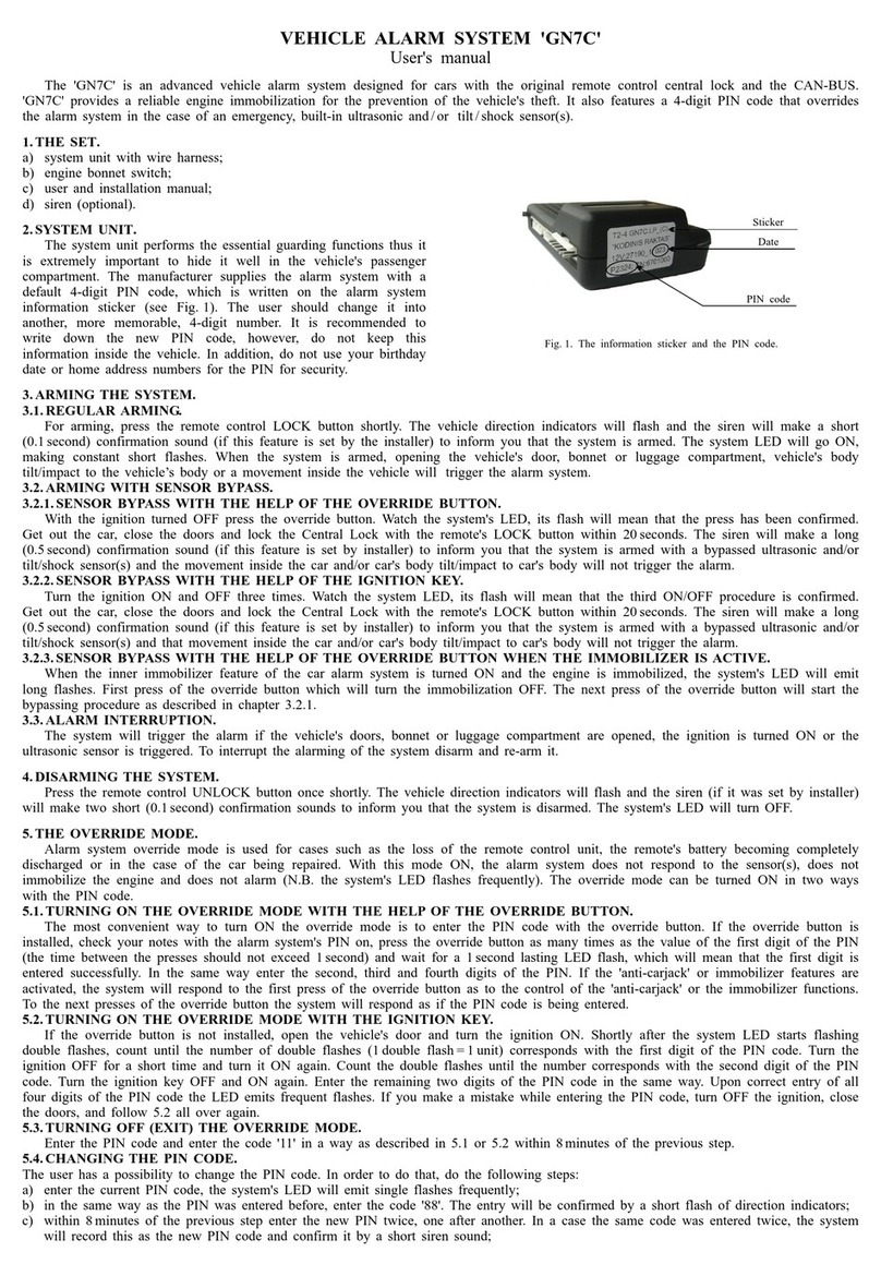Kodinis Raktas GN7C user manual