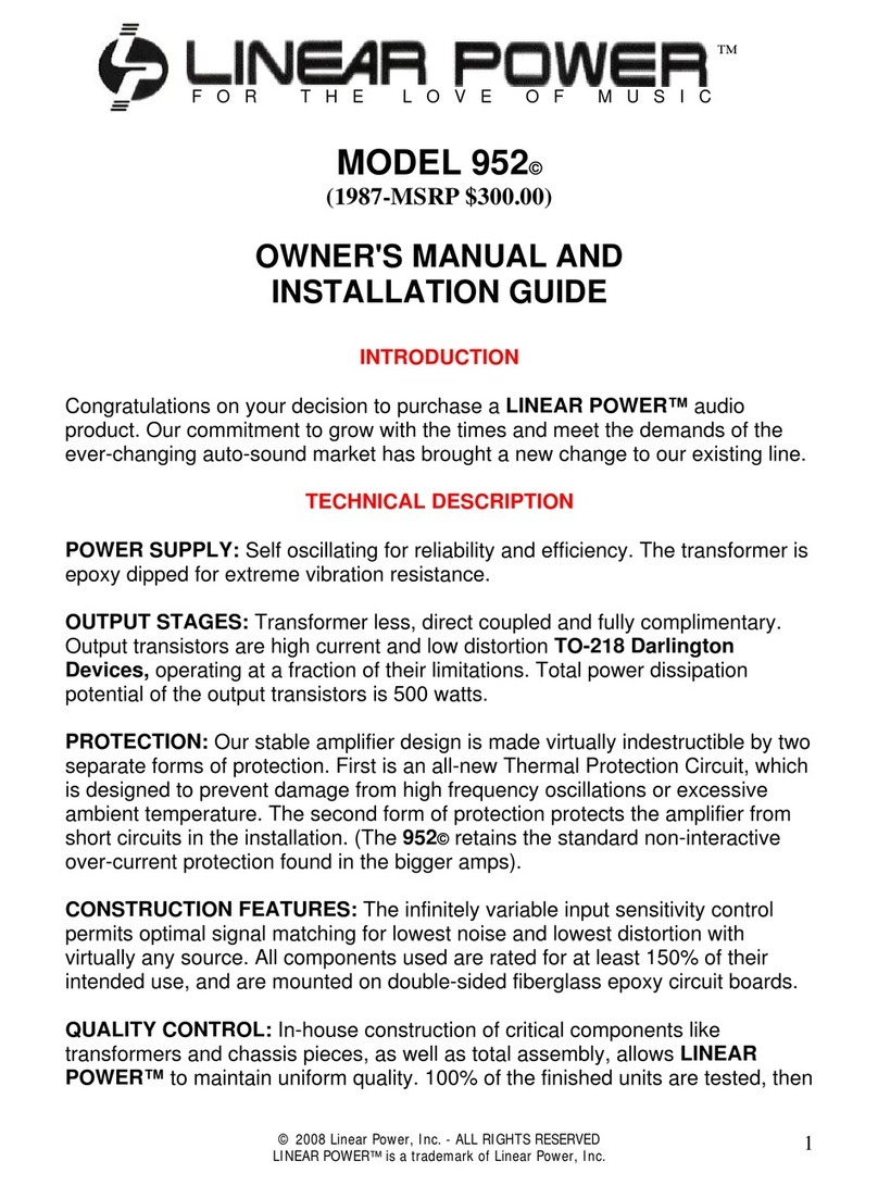 Linear Power 952 Programming manual
