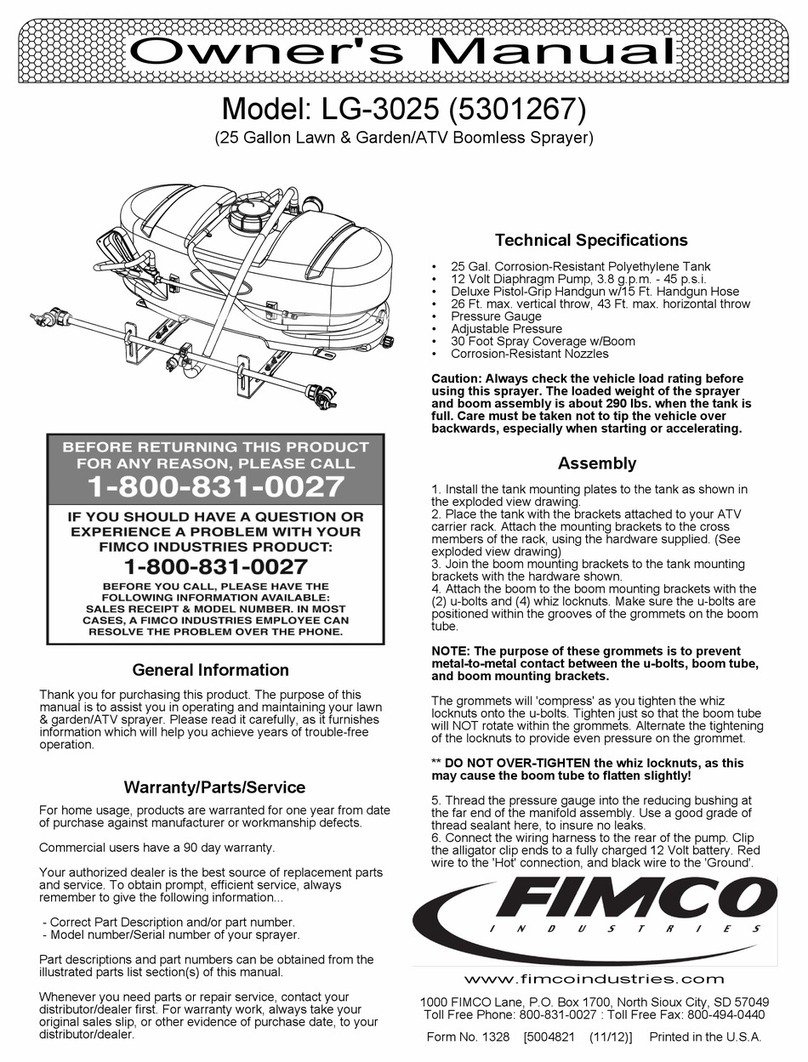 Fimco LG-3025 User manual Fimco LG-3025 User manual